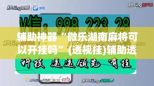 辅助神器“微乐湖南麻将可以开挂吗”(透视挂)辅助透视教程