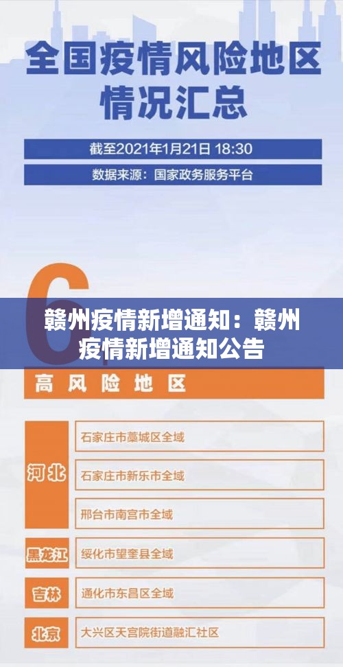 赣州疫情新增通知：赣州疫情新增通知公告