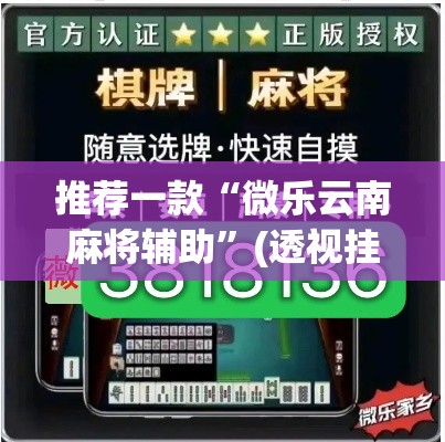 推荐一款“微乐云南麻将辅助	”(透视挂)辅助透视教程
