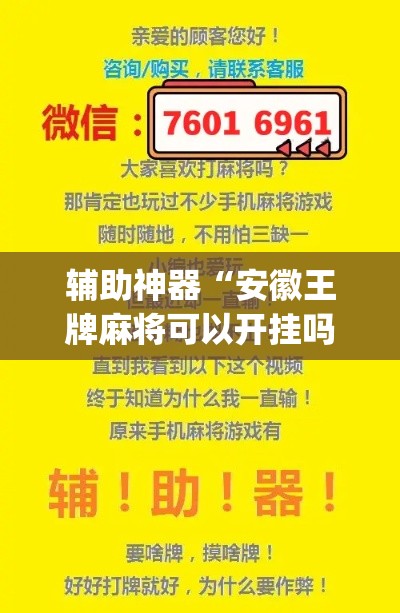 辅助神器“安徽王牌麻将可以开挂吗”(透视挂)辅助透视教程