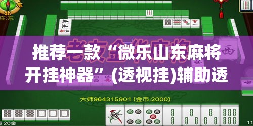 推荐一款“微乐山东麻将开挂神器”(透视挂)辅助透视教程