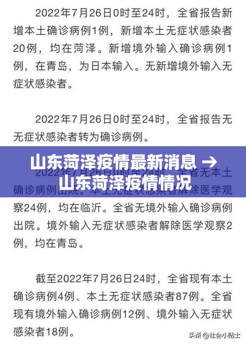 山东菏泽疫情最新消息 → 山东菏泽疫情情况