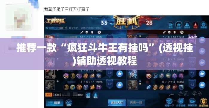 推荐一款“疯狂斗牛王有挂吗”(透视挂)辅助透视教程