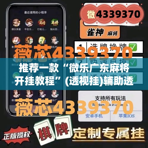 推荐一款“微乐广东麻将开挂教程”(透视挂)辅助透视教程