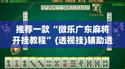 推荐一款“微乐广东麻将开挂教程”(透视挂)辅助透视教程