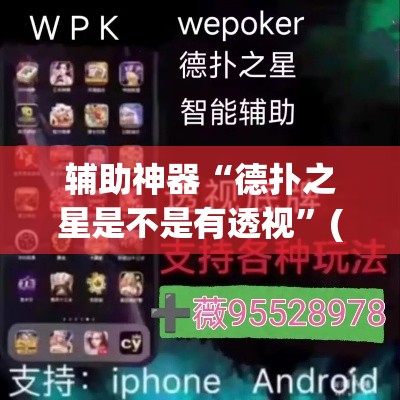 辅助神器“德扑之星是不是有透视”(透视挂)辅助透视教程