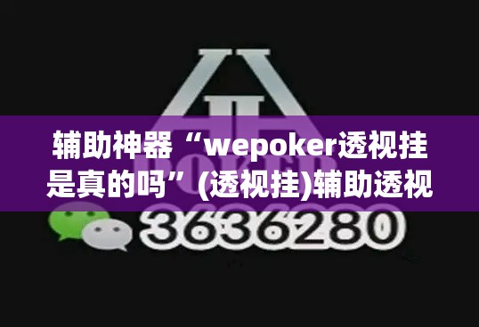 辅助神器“wepoker透视挂是真的吗”(透视挂)辅助透视教程