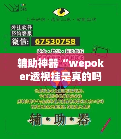 辅助神器“wepoker透视挂是真的吗”(透视挂)辅助透视教程