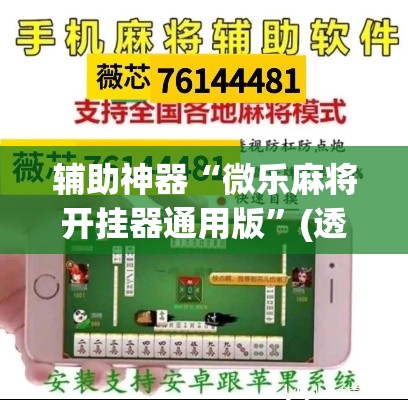 辅助神器“微乐麻将开挂器通用版	”(透视挂)辅助透视教程