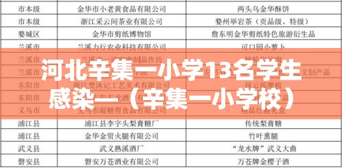 河北辛集一小学13名学生感染—（辛集一小学校）