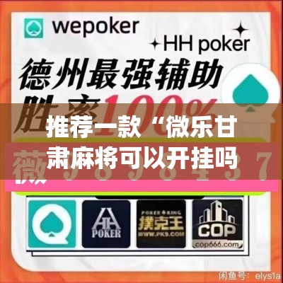 推荐一款“微乐甘肃麻将可以开挂吗	”(透视挂)辅助透视教程