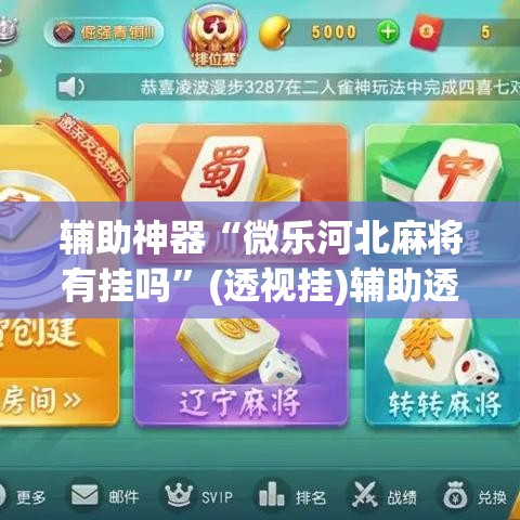 辅助神器“微乐河北麻将有挂吗”(透视挂)辅助透视教程