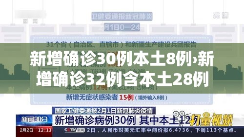 新增确诊30例本土8例›新增确诊32例含本土28例