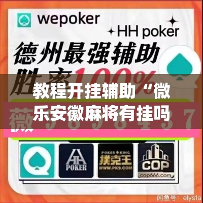 教程开挂辅助“微乐安徽麻将有挂吗”(透视挂)辅助透视教程