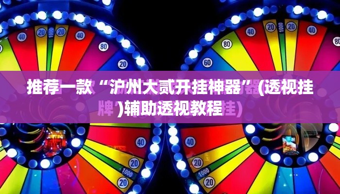 推荐一款“沪州大贰开挂神器”(透视挂)辅助透视教程