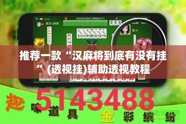 推荐一款“汉麻将到底有没有挂”(透视挂)辅助透视教程
