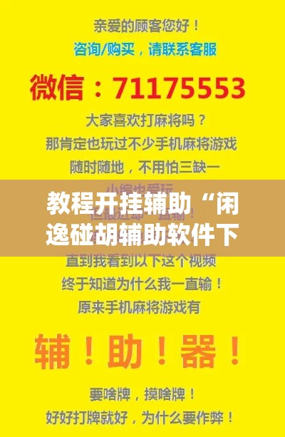 教程开挂辅助“闲逸碰胡辅助软件下载”(透视挂)辅助透视教程