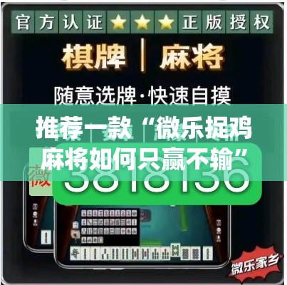 推荐一款“微乐捉鸡麻将如何只赢不输”(透视挂)辅助透视教程