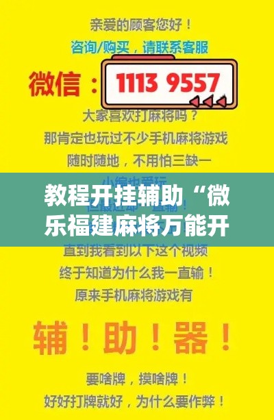 教程开挂辅助“微乐福建麻将万能开挂器”(透视挂)辅助透视教程