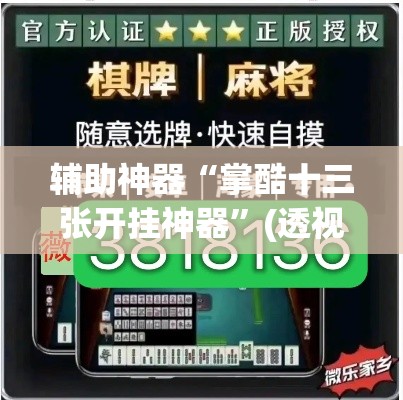 辅助神器“掌酷十三张开挂神器”(透视挂)辅助透视教程