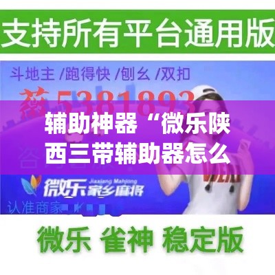 辅助神器“微乐陕西三带辅助器怎么安装”(透视挂)辅助透视教程