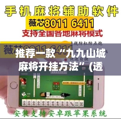 推荐一款“九九山城麻将开挂方法”(透视挂)辅助透视教程