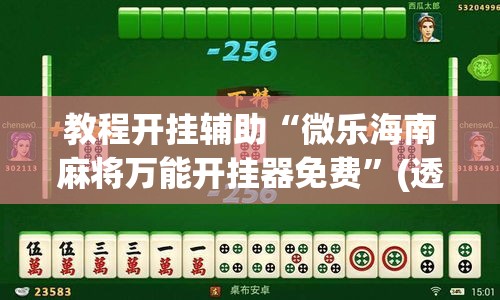 教程开挂辅助“微乐海南麻将万能开挂器免费	”(透视挂)辅助透视教程
