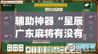 辅助神器“星辰广东麻将有没有挂”(透视挂)辅助透视教程