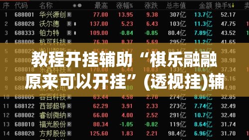 教程开挂辅助“棋乐融融原来可以开挂”(透视挂)辅助透视教程
