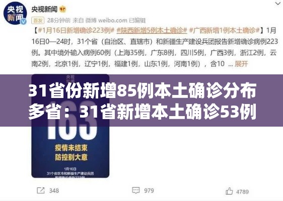 31省份新增85例本土确诊分布多省：31省新增本土确诊53例 分布8省