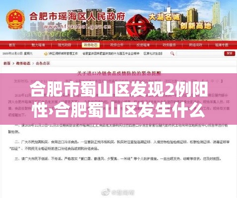 合肥市蜀山区发现2例阳性›合肥蜀山区发生什么事了