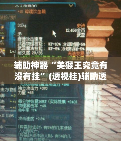 辅助神器“美猴王究竟有没有挂”(透视挂)辅助透视教程