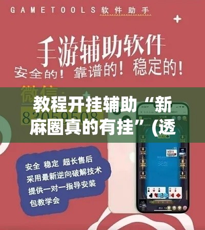 教程开挂辅助“新麻圈真的有挂	”(透视挂)辅助透视教程