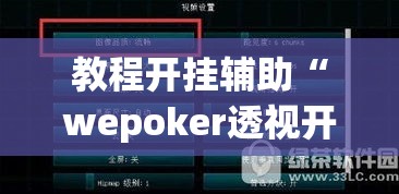 教程开挂辅助“wepoker透视开挂辅助工具”(透视挂)辅助透视教程