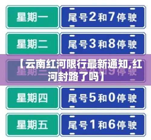 【云南红河限行最新通知,红河封路了吗】