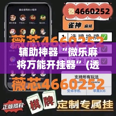 辅助神器“微乐麻将万能开挂器”(透视挂)辅助透视教程