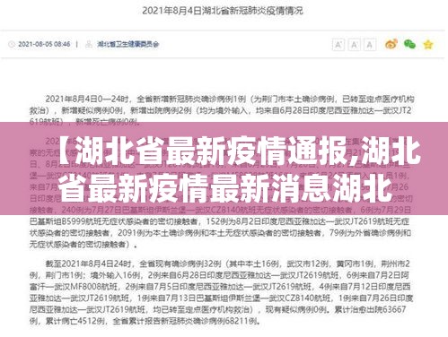 【湖北省最新疫情通报,湖北省最新疫情最新消息湖北省新增】
