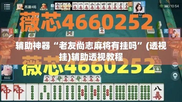 辅助神器“老友尚志麻将有挂吗”(透视挂)辅助透视教程