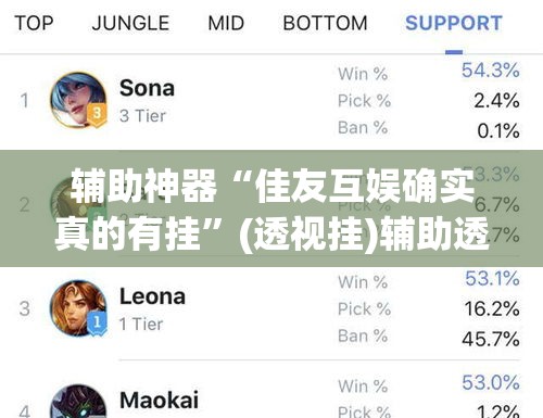 辅助神器“佳友互娱确实真的有挂”(透视挂)辅助透视教程