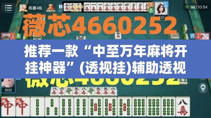 推荐一款“中至万年麻将开挂神器”(透视挂)辅助透视教程