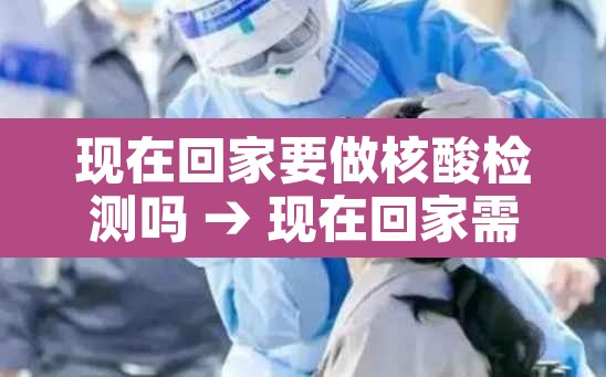 现在回家要做核酸检测吗 → 现在回家需要做核酸检测报告吗