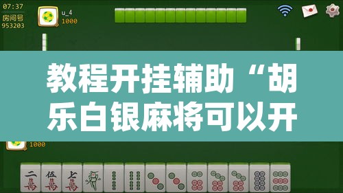 教程开挂辅助“胡乐白银麻将可以开挂吗	”(透视挂)辅助透视教程