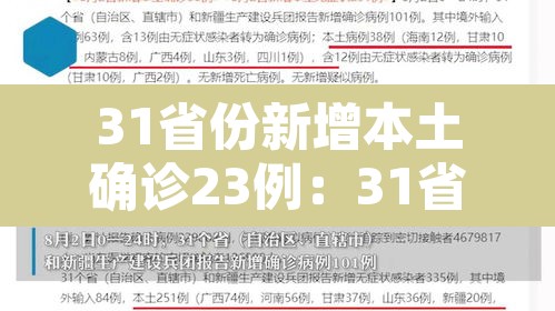 31省份新增本土确诊23例：31省份新增本土确诊30例?