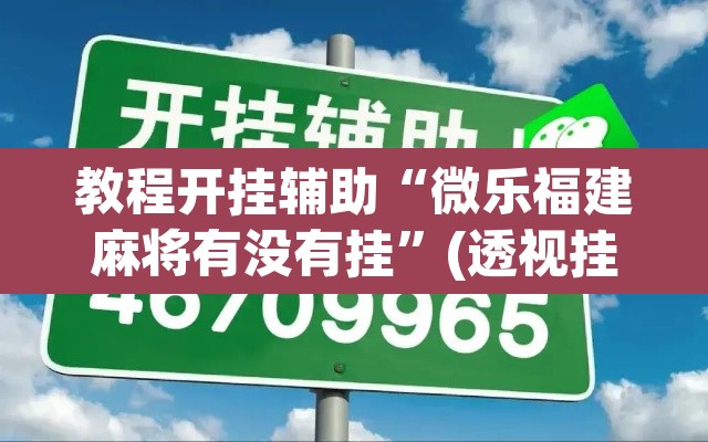 教程开挂辅助“微乐福建麻将有没有挂”(透视挂)辅助透视教程
