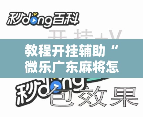 教程开挂辅助“微乐广东麻将怎么提高胜率”(透视挂)辅助透视教程