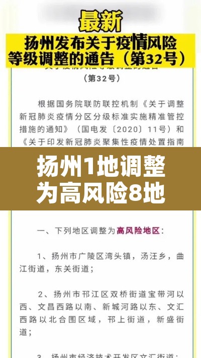 扬州1地调整为高风险8地为中风险›扬州多地调为高风险