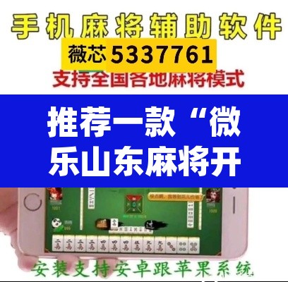 推荐一款“微乐山东麻将开挂免费下载安装	”(透视挂)辅助透视教程