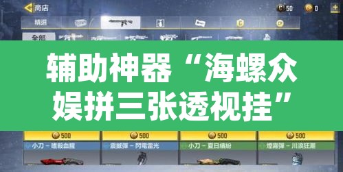 辅助神器“海螺众娱拼三张透视挂”(透视挂)辅助透视教程