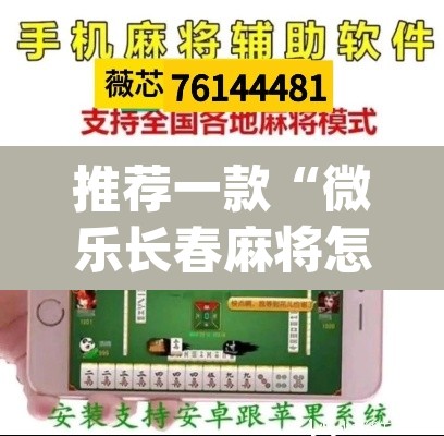 推荐一款“微乐长春麻将怎么开挂	”(透视挂)辅助透视教程