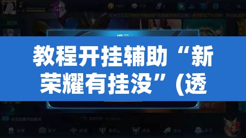 教程开挂辅助“新荣耀有挂没”(透视挂)辅助透视教程